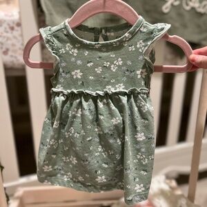 Carter's Baby Girl Sage Green Floral Dress